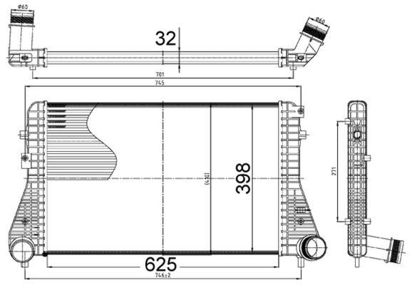 Ladeluftkühler VAG PASSAT CC 2.0 - MAHLE