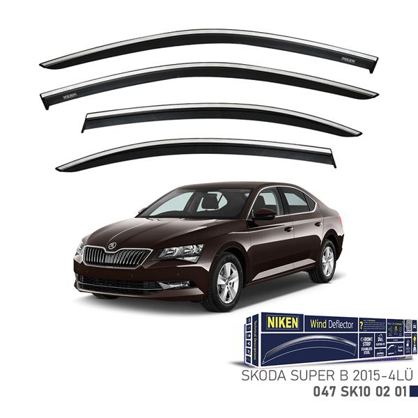 KROMLU CAM RÜZGARLIĞI SKODA SUPER B 2015- 4LÜ - NIKEN