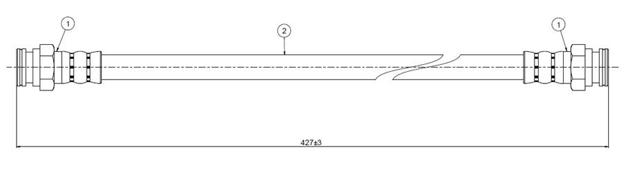FREN HORTUMU ON TIPO 1.4-1.6-1.7D - CAVO - OEM 6K9611776
