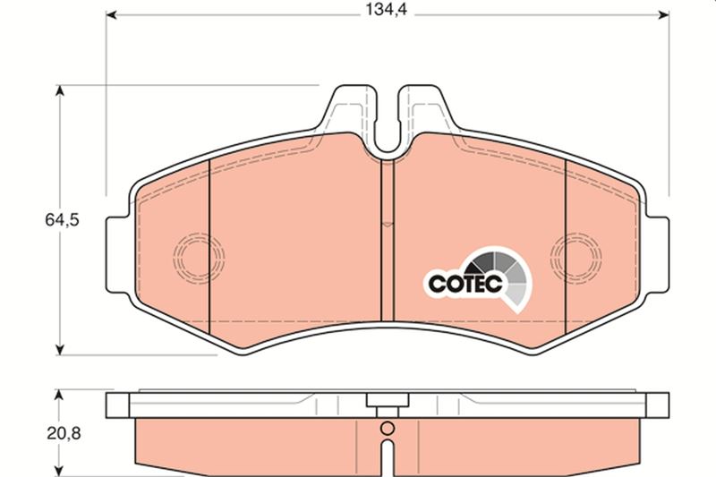FREN BALATASI ON MERCEDES VITO W638 - TRW - OEM A0004214110