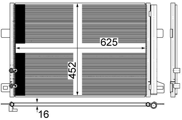 KONDENSER VOLKSWAGEN AMAROK - MAHLE - OEM 2H0820411A