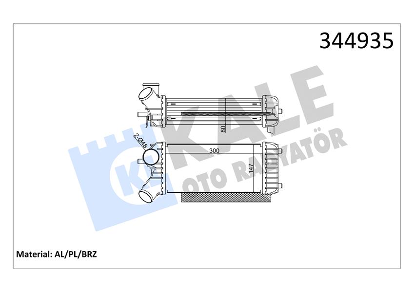TURBO RADYATÖRÜ FORD FOCUS-CMAX 11> 1.6 TDCİ - KALE - OEM 8V61