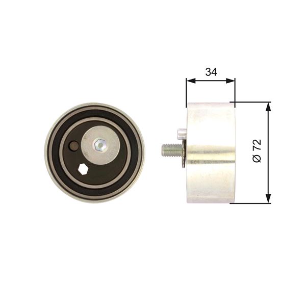 EKSANTRİK GERGİ RULMANI PASSAT 2.5 TDI (98-00)- A4 - GATES - OEM 059109243D