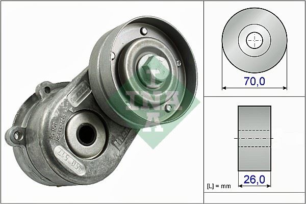 ALTERNATÖR GERGİ RULMANI (KÜTÜKLÜ) JEEP CHEROKEE-CHRYSLER VOYAGER 2.5-2.8CRD 01> DODGE CARAVAN-NITRO - INA - OEM 04861630AA