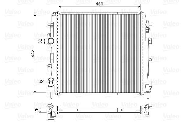 RADYATOR KANGOO — VALEO VAL-734922 - VALEO - OEM 8200384071
