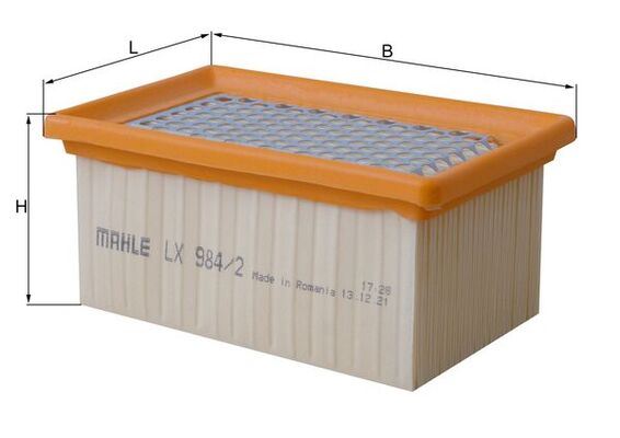 HAVA FİLTRESİ Air filter element — MAHLE LX984-2 - MAHLE