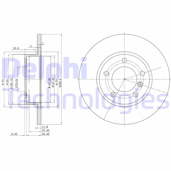 FREN DISKI ON BMW E36 - DELPHI - OEM 34116757751