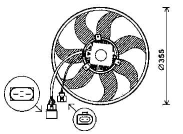 FAN RADİATOR FAN ()GOLF V 1.4İ 2003-2009 TEK FAN 1...