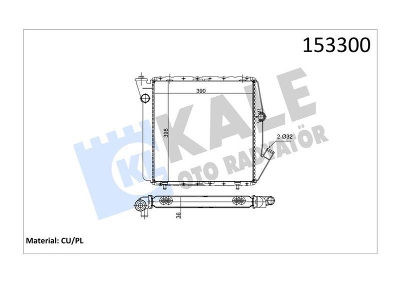RADYATOR R9 R11 1.6 TD GTD TDE 2 SIRA PA - KALE - OEM 7701414011
