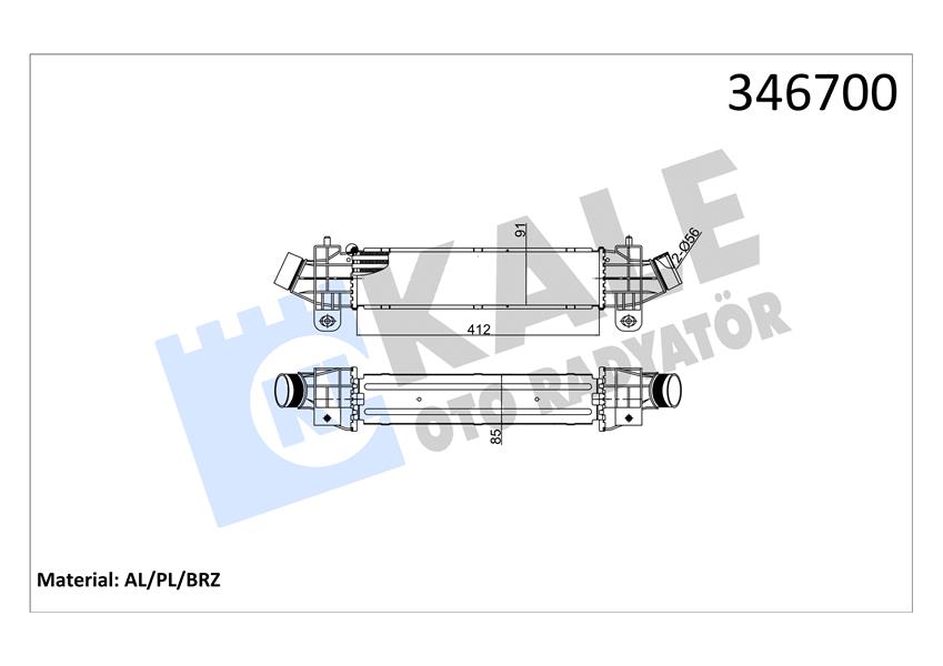TURBO RADYATÖRÜ FORD MONDEO 01> 2.0 TDCİ - KALE - OEM 1S7Q