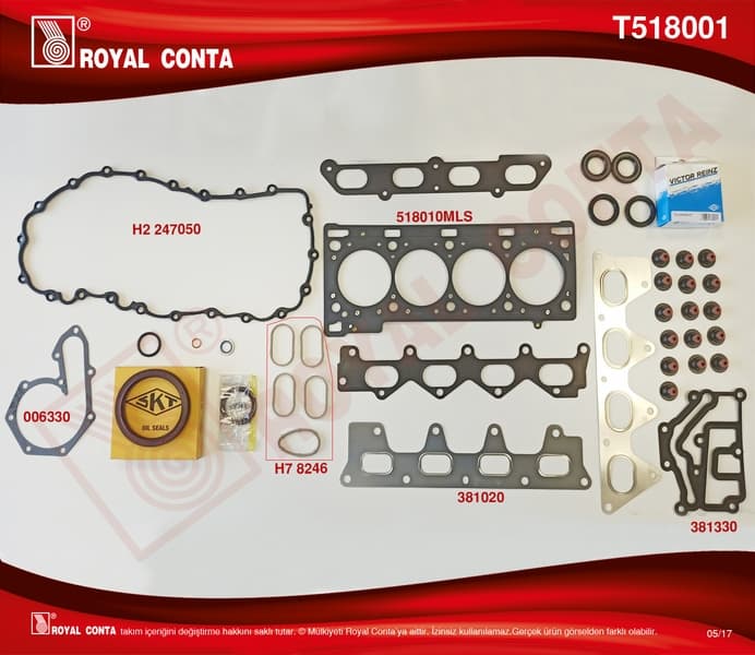 MOTOR TAKIM CONTA SKC'Lİ LGN II 2.0 16V F4R (SKT K...