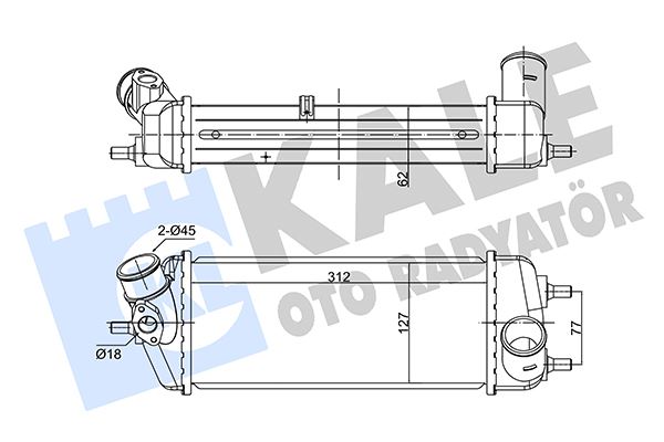 INTERCOOLER ACCENT III - KIA RIO II 1.5 CRDI 05=> - KALE - OEM 282702A401