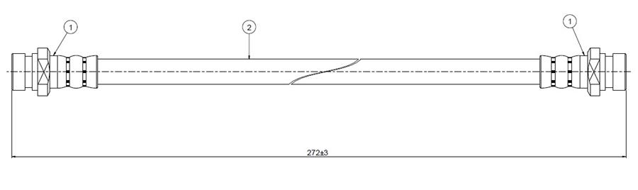 FREN HORTUMU arka Prelude SN 79-82 - CAVO - OEM 46430692003