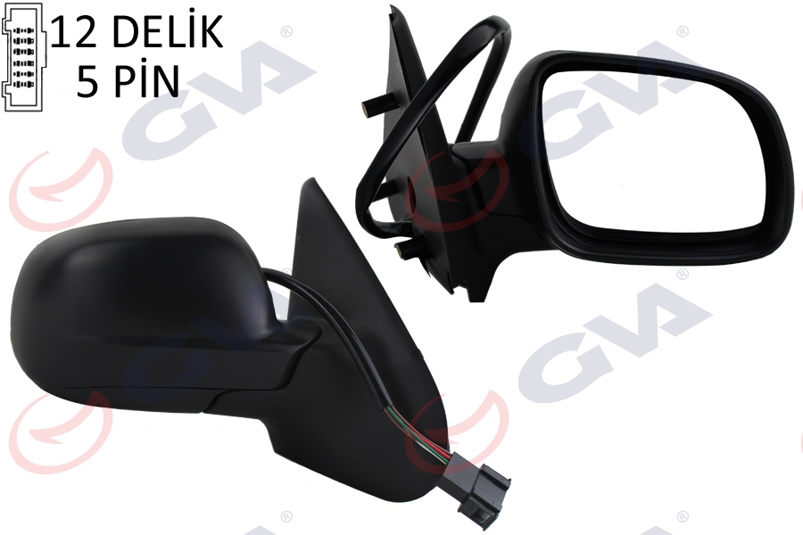 DIŞ DİKİZ AYNASI SAĞ IBIZA-CORDOBA 99> ELEKTRİKLİ+ISITMALI+KONVEKS 5 FİŞ VM-359EHSR - GVA - OEM 6K11857508H