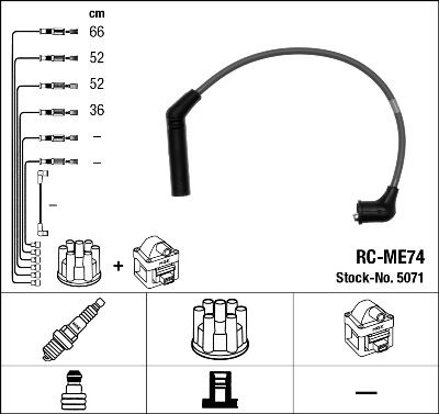 RC-ME74 ATEŞLEME KABLOSU - NGK