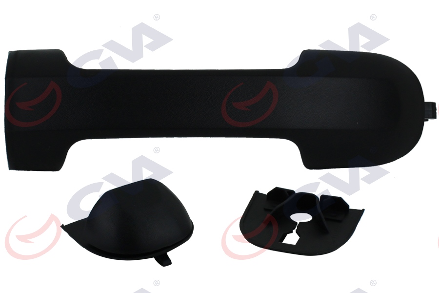 DIŞ KAPI KOLU+KAPAKLI+CİVATALI ÖN=ARKA(SAĞ=SOL)(ANAHTAR DELİKSİZ)+BAGAJ KAPAĞI TRANSİT CONNECT 02-13 SİYAH DESENLİ - GVA - OEM 2T14V22404AD