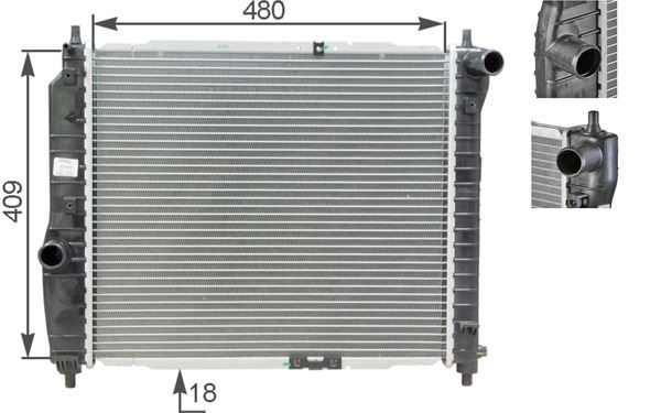 Kühlmittelkühler DAEWOO /CHEV. AVEO/SWIFT - MAHLE