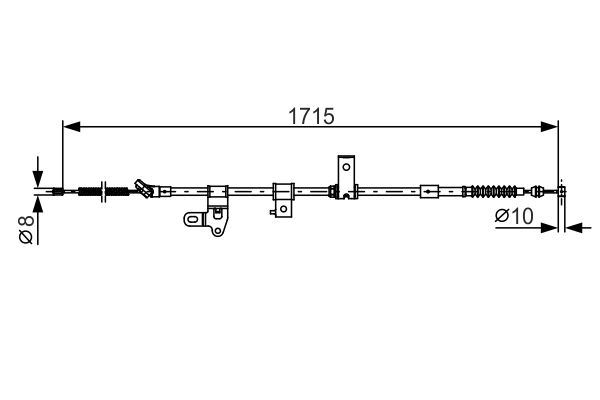 FREN TELİ. 1715 MM - BOSCH