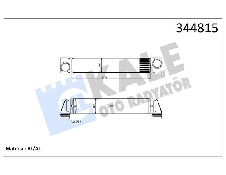 TURBOSARJ RADYATORU BMW M57N E60 E61 - KALE - OEM 17517787446