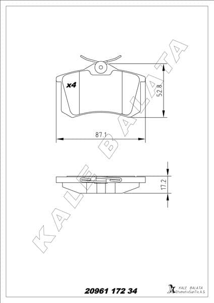 ARKA BALATA FLUENCE-MEGANE II-III-P207-P308-P307-P...