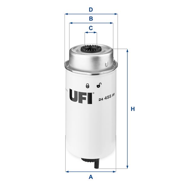 YAKIT FİLTRESİ TRANSİT V348-V347 2.2-2.4-3.2 TDCI 200PS 06>11 (EURO4) - UFI - OEM 1370779