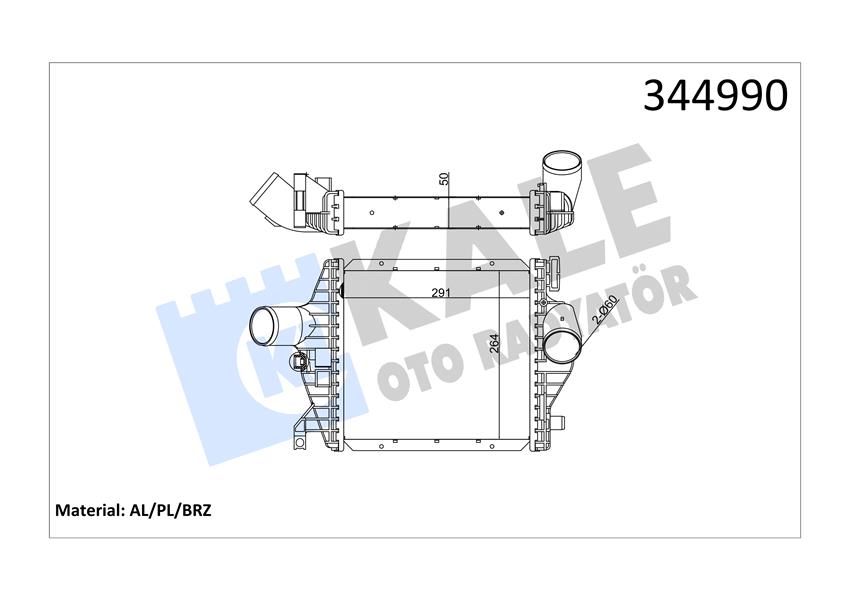 TURBOSARJ RADYATORU MERCEDES VITO W638 97>03 - KALE - OEM A6385012301