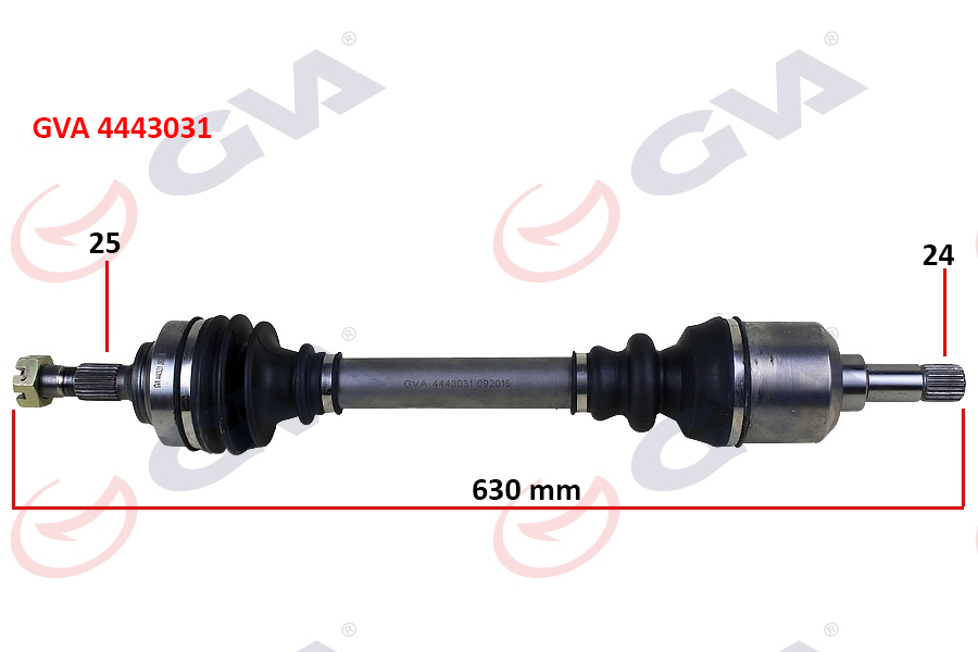 KOMPLE AKS SOL P307 00>08 PARTNER-BERLINGO 08> C4 04>11 1.4-1.6-2.0 HDI-VTI (25x24x630) - GVA - OEM 3272.LW