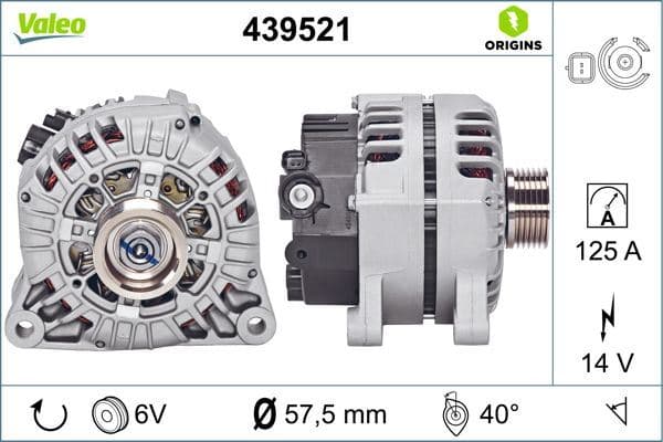 ALTERNATÖR KOMPLE (120 A) BERLINGO-C-ELYSEE-C2-C3-...