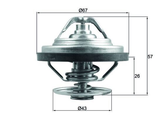 TERMOSTAT Thermostat insert — MAHLE TX15887 - MAHLE