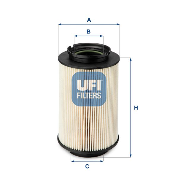 YAKIT FİLTRESİ CADDY(04-)-GOLF(03-)-JETTA (05-10)-OCTAVIA(04-10)-TOURAN(03-10)-LEON(05-) 2.0 1.9 TDI - UFI - OEM 1K0127177A