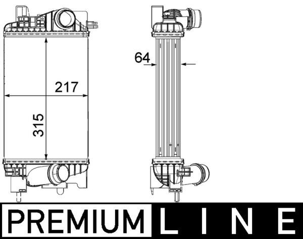 Ladeluftkühler OPEL MERIVA — MAHLE CI262000P - MAHLE