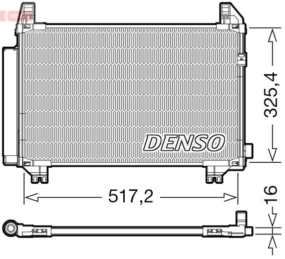 CONDENSER. AİR CONDİTİONİNG TOYOTA AURIS (E15) (06 - DENSO - OEM 884600D060