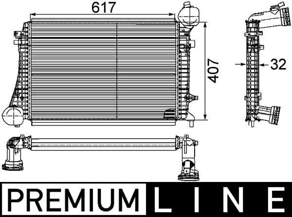 TURBO RADYATÖRÜ (INTERCOOLER) A3-CADDY III-GOLF V-...