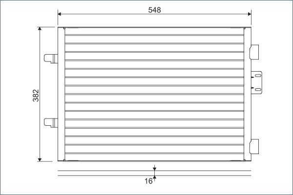 (x) KLİMA KONDENSERİ CLIO II 01>1.5 DCI (510x380x16) - VALEO - OEM 7700436062