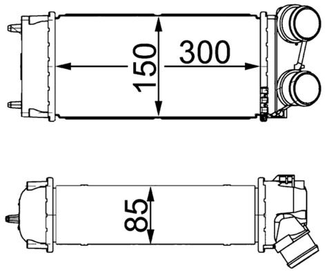 Ladeluftkühler CITROEN C4 1.6 HDI - MAHLE
