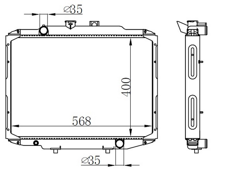 RADYATOR BRAZİNG MT(400X568X26)L300 2003+ - ORIS