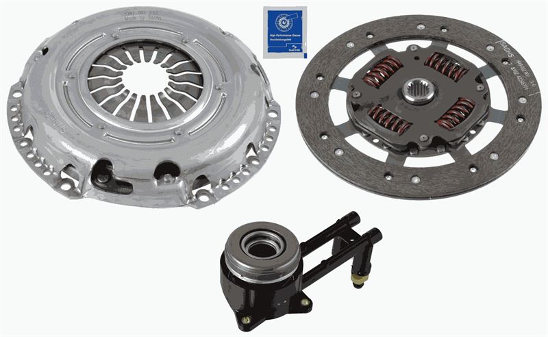 DEBRİYAJ SETİ+RULMAN FORD FİESTA-FUSİON 02> 1.6 ZETEC 100PS (BENZİNLİ) (8V21 7A564 AB) - SACHS - OEM 2S617540AD