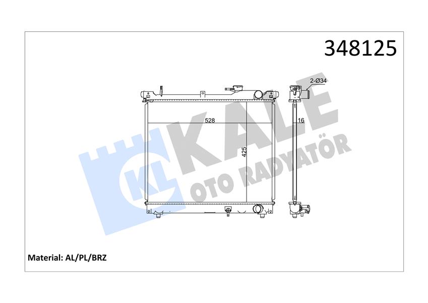 RADYATOR GRAND VITARA I (MT) AL PL BRZ - KALE - OEM 1770066D01