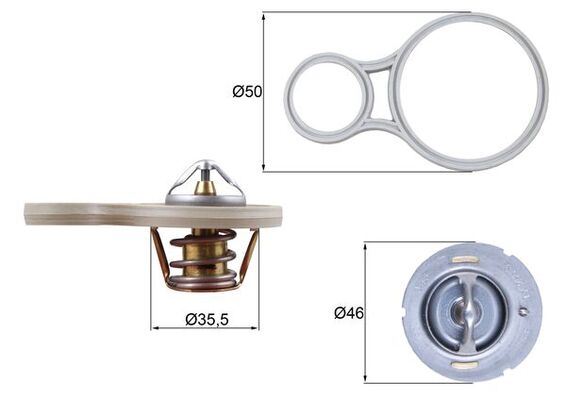 TERMOSTAT 91 °C MINI W10 R50 R52 R53 - MAHLE - OEM 11537596787