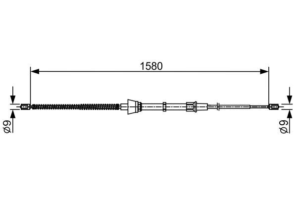 FREN TELİ. 1580 MM — BOSCH 1987482446 - BOSCH