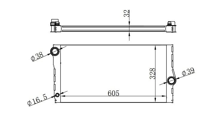 RADYATOR BRAZİNG MT(609X326X32)5 F10-F11-F18 2010+