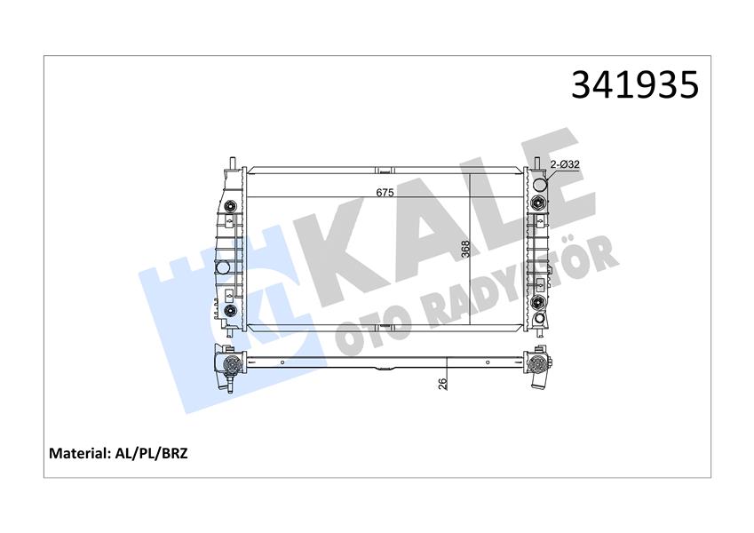 RADYATOR 300M 2.7 V6 24V 3.5 V6 24V (98-04) (AT MT) AL PL BRZ - KALE - OEM 5093165AA