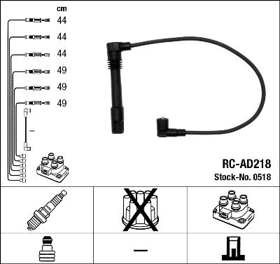 RC-AD218 ATEŞLEME KABLOSU - NGK