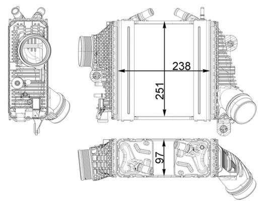 Ladeluftkühler PORSCHE BOXTER / CAYMAN - MAHLE