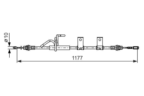 FREN TELİ. 1177 MM - BOSCH
