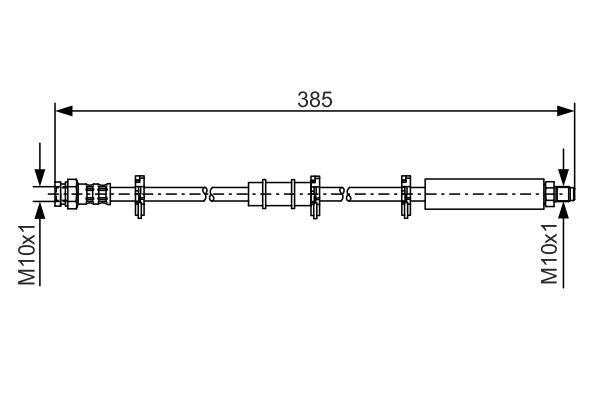 FREN HORTUMU. 385.00 MM — BOSCH 1987476548 - BOSCH