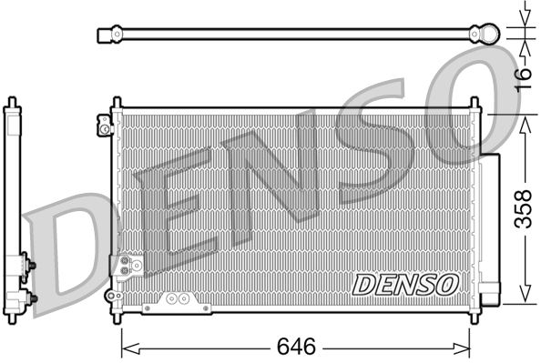 CONDENSER. AİR CONDİTİONİNG HONDA ACCORD VII (03-08) - DENSO - OEM 80101SEFE11