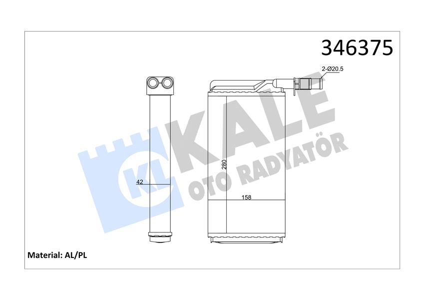 KALORİFER RADYATÖRÜ ALFA 164 87-98 CROMA 85-96 THE - KALE - OEM 60805074