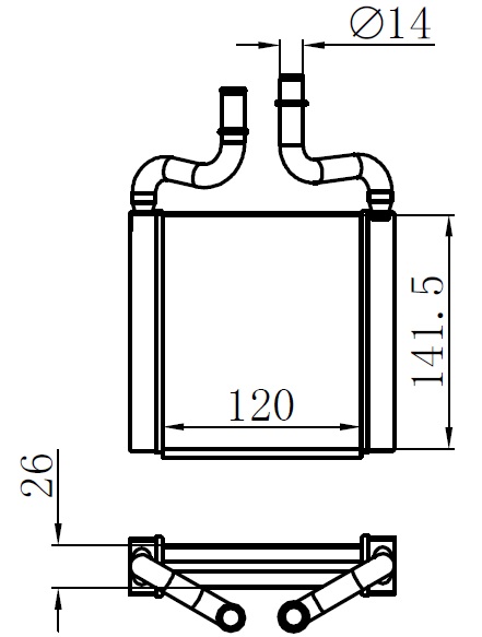 KALORİFER BRAZİNG HEATER A/M(120X142X26)DFM - ORIS