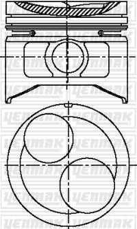 MOTOR PİSTON+SEGMAN 0.50 CORSA 1.2 KADET 1.2 TYPE - YENMAK - OEM 623824